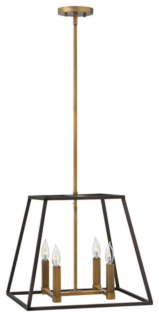 Hinkley Fulton Large Open Frame Pendant, Bronze