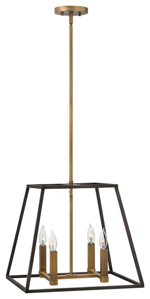 Hinkley Fulton Large Open Frame Pendant, Bronze