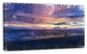 Sunset over Blue Sea Watercolor, Landscape Canvas Wall Art, 32"x16"
