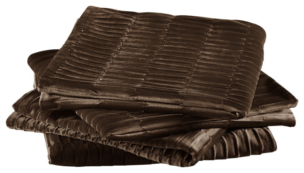 Pleated Velvet Pillow Covers, Set of 2, Carafe, 26"x26"