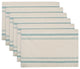 DII Teal French Stripe Placemat, Set of 6