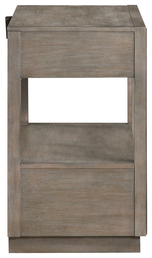 Durango 2-drawer Nightstand Bedside Table Taupe Oak