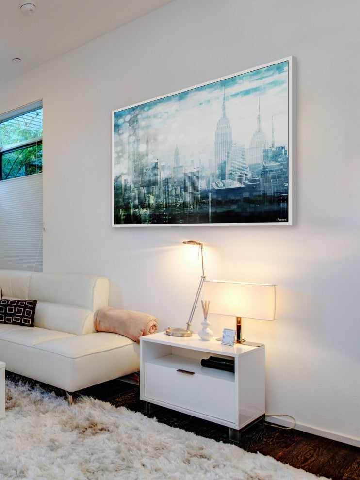 "Mid Town" Floater Framed Painting Print on Canvas, 60"x40"