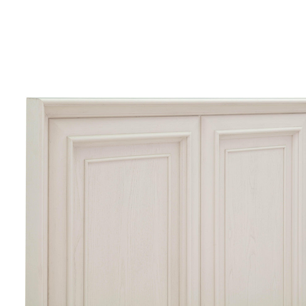 Montauk Weathered White King Panel Bed
