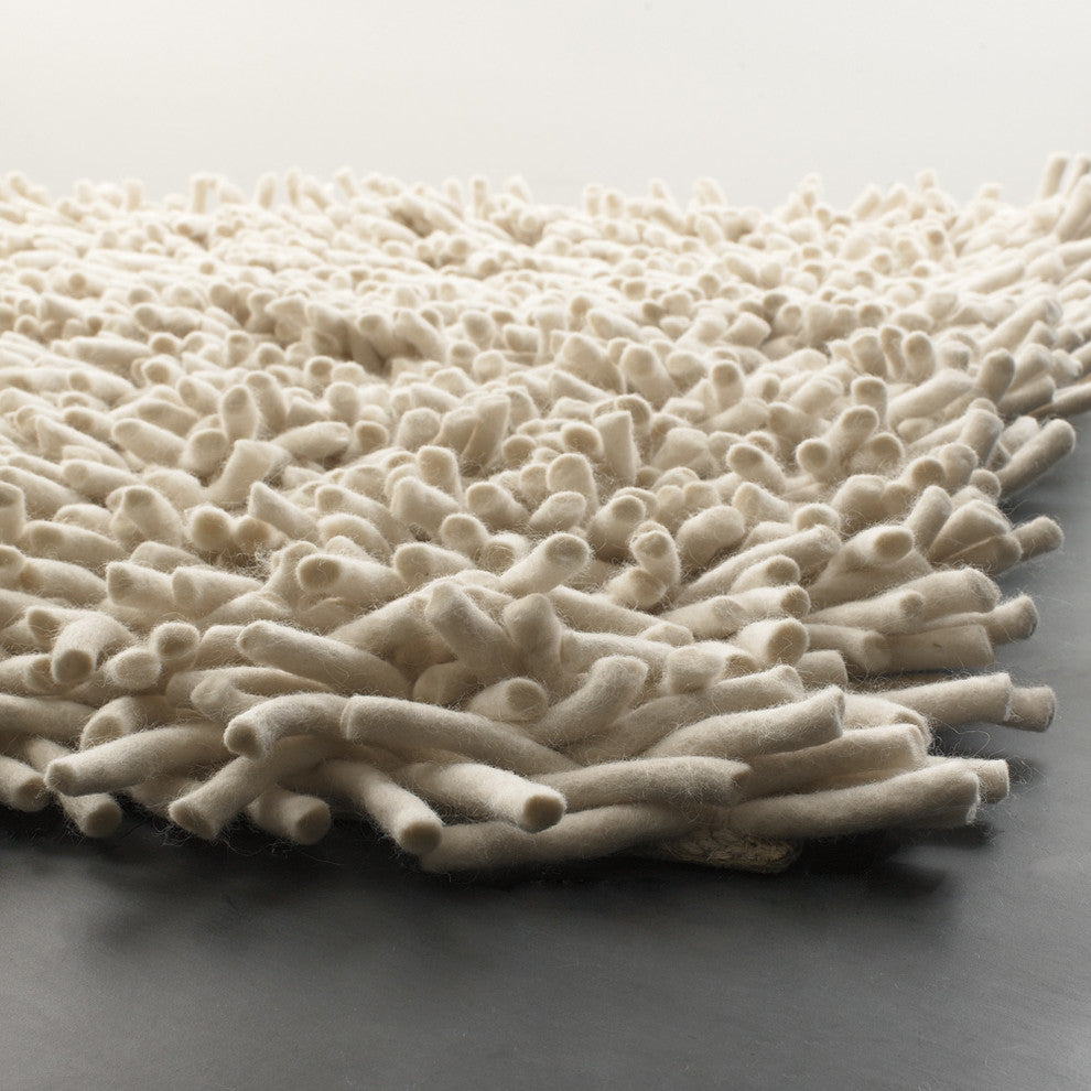 Montaro Contemporary Area Rug, White, 9'x13'