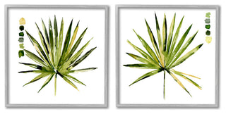 Spiky Aloe Palm Plant Paint Hue Guide, 2pc, each 24 x 24