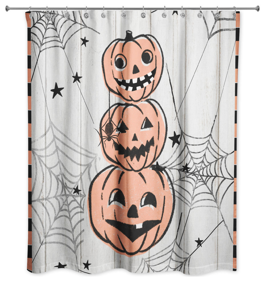 Jackolantern Stack 71x74 Shower Curtain