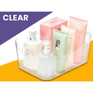 Open Bin Storage Basket Under Cabinet Caddy, Clear