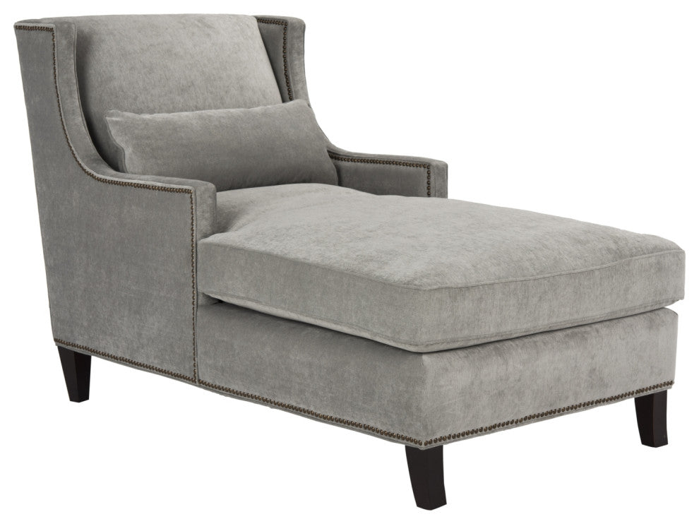 Safavieh Couture Vitali Studded Chaise, Grey