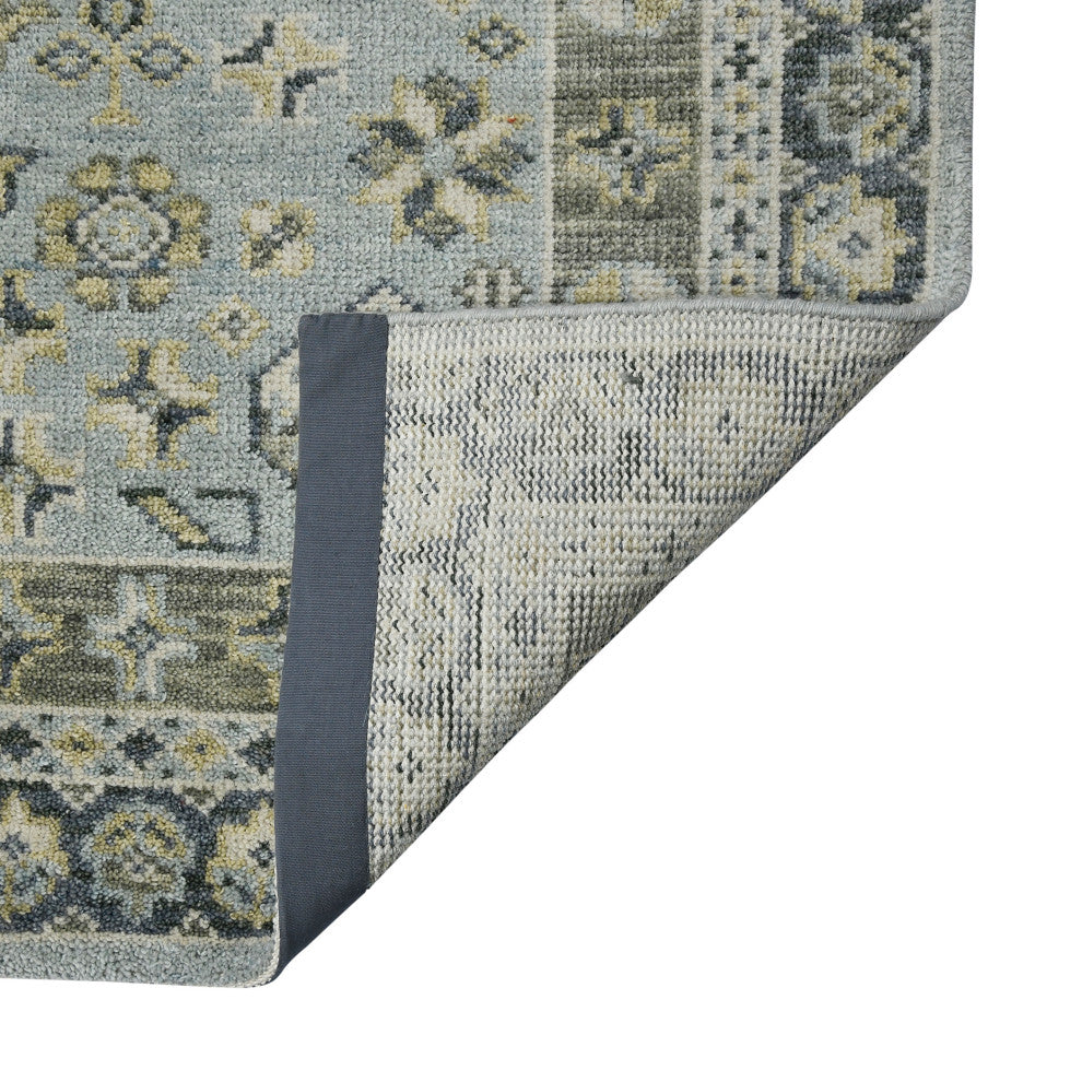 Divine Morada Area Rug, Light Blue, 9' x 12', Bordered
