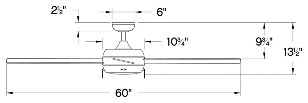 Hinkley Croft 60" Integrated LED Indoor Ceiling Fan, Chalk White