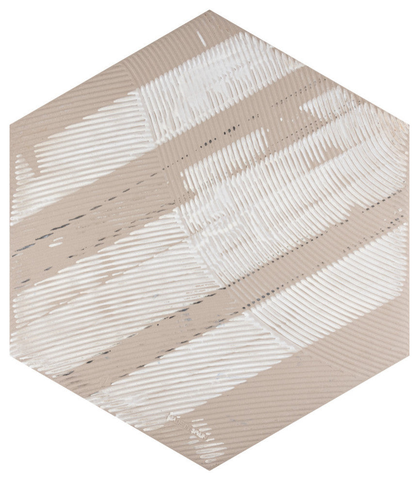 Gaudi Grand Hex Porcelain Floor and Wall Tile Sample, Black