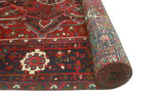 Vintage Heriz Claybour Red/Navy Rug, 7'3x12'1