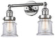 Small Canton 2 Light Bathroom Vanity Light in Polished Chrome