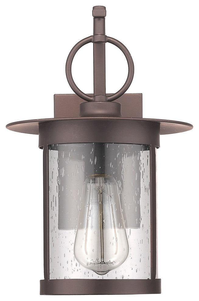 Griflet 1-Light Rubbed Bronze Outdoor Wall Sconce 12" High