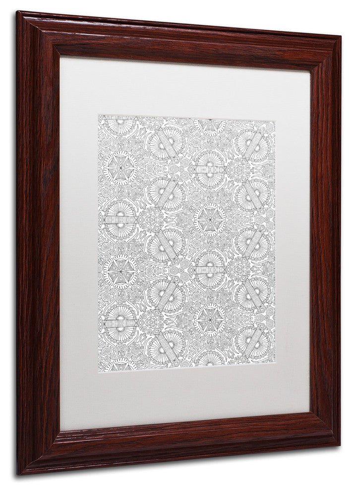 Hello Angel ''Kaleidoscope Three'' Art, Wood Frame, White Mat, 14x11