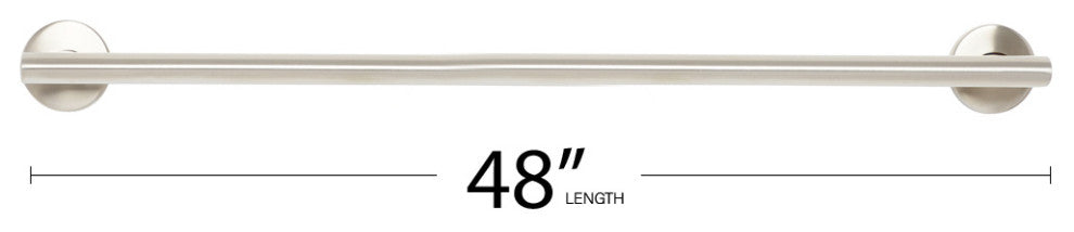 Coronado Oval Designer Shower Grab Bar, Polished, 48"