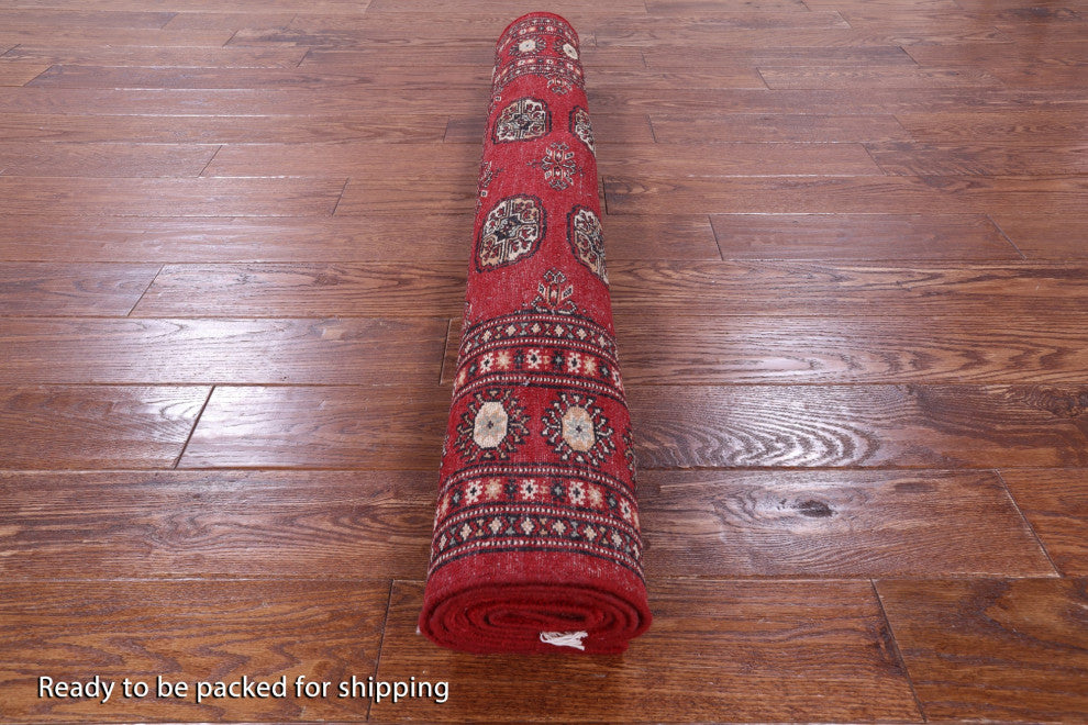 Handmade Silky Bokhara Wool Rug 4' 2" X 6' 8" - Q13794