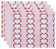 18"x14" Valentine Print Placemat, Red, Set of 4