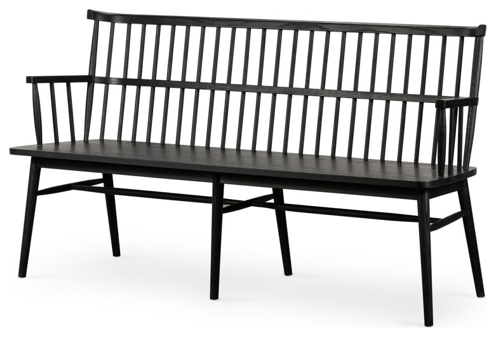 Aspen Large Bench-Black Oak