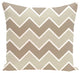Inside The Lines Chevron Geometric Print Pillow, Flax, 26"x26"