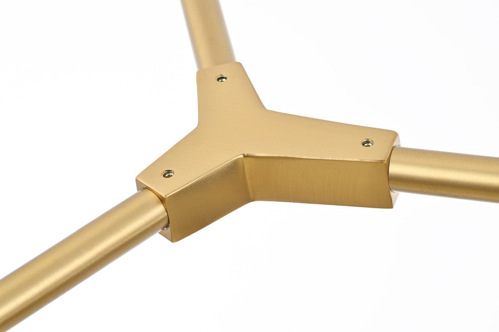 10 Light Pendant, Gold