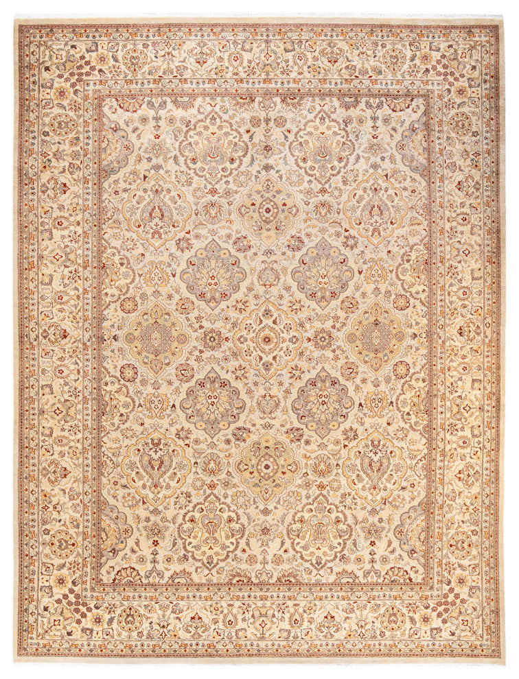 Kolar, One-of-a-Kind Hand-Knotted Area Rug Ivory, 9'1"x12'4"