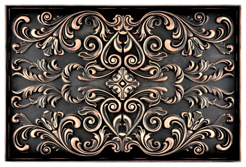 Cypress Oil Rubbed Bronze Matte Finish 16: x 24"Hand Made Metal Mural Tile