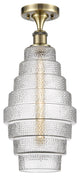 Innovations 516-1C-AB-G672-8-LED 1 Light Semi-Flush Mount, Antique Brass