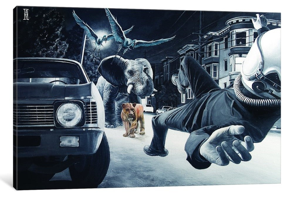 "Astronomical Menagerie" by Alec Huxley, Canvas Print, 18"x12"