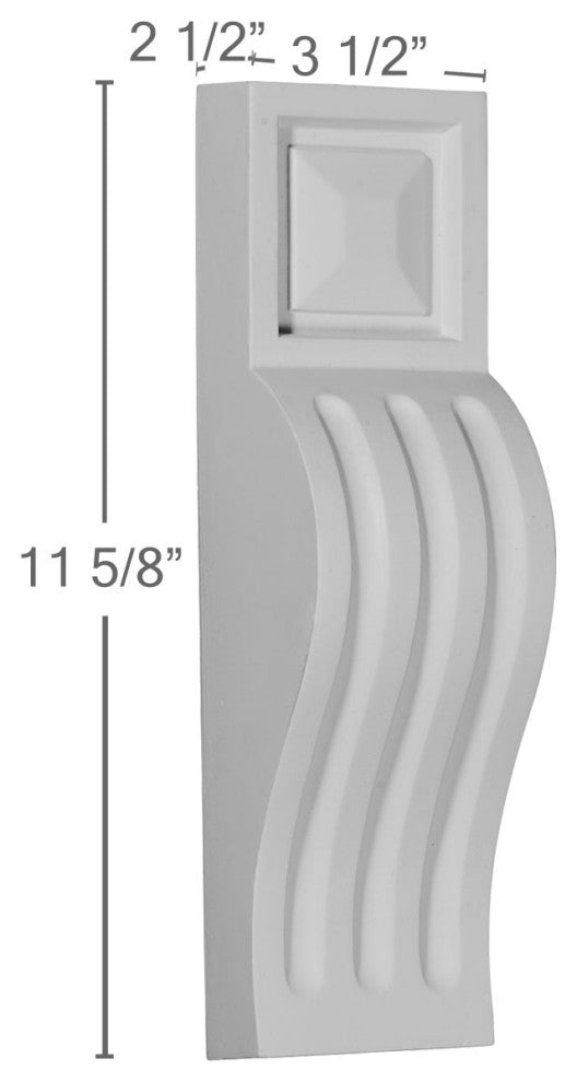 3 1/2"W x 2 1/2"D x 11 5/8"H Maria Corbel