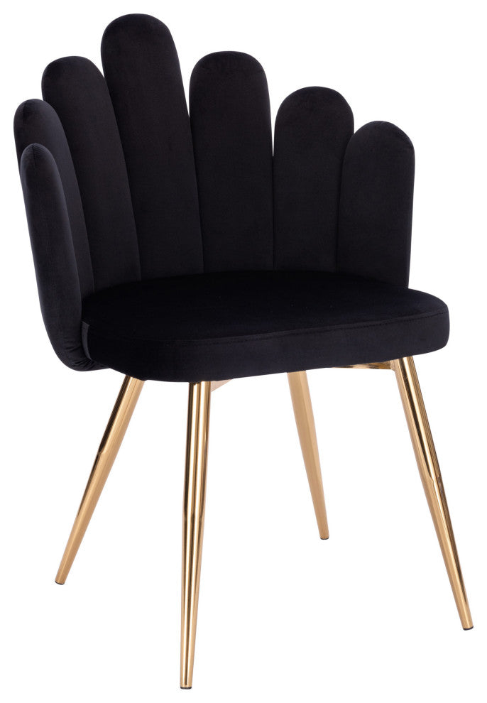 Medley Velvet Dining Chair, Black