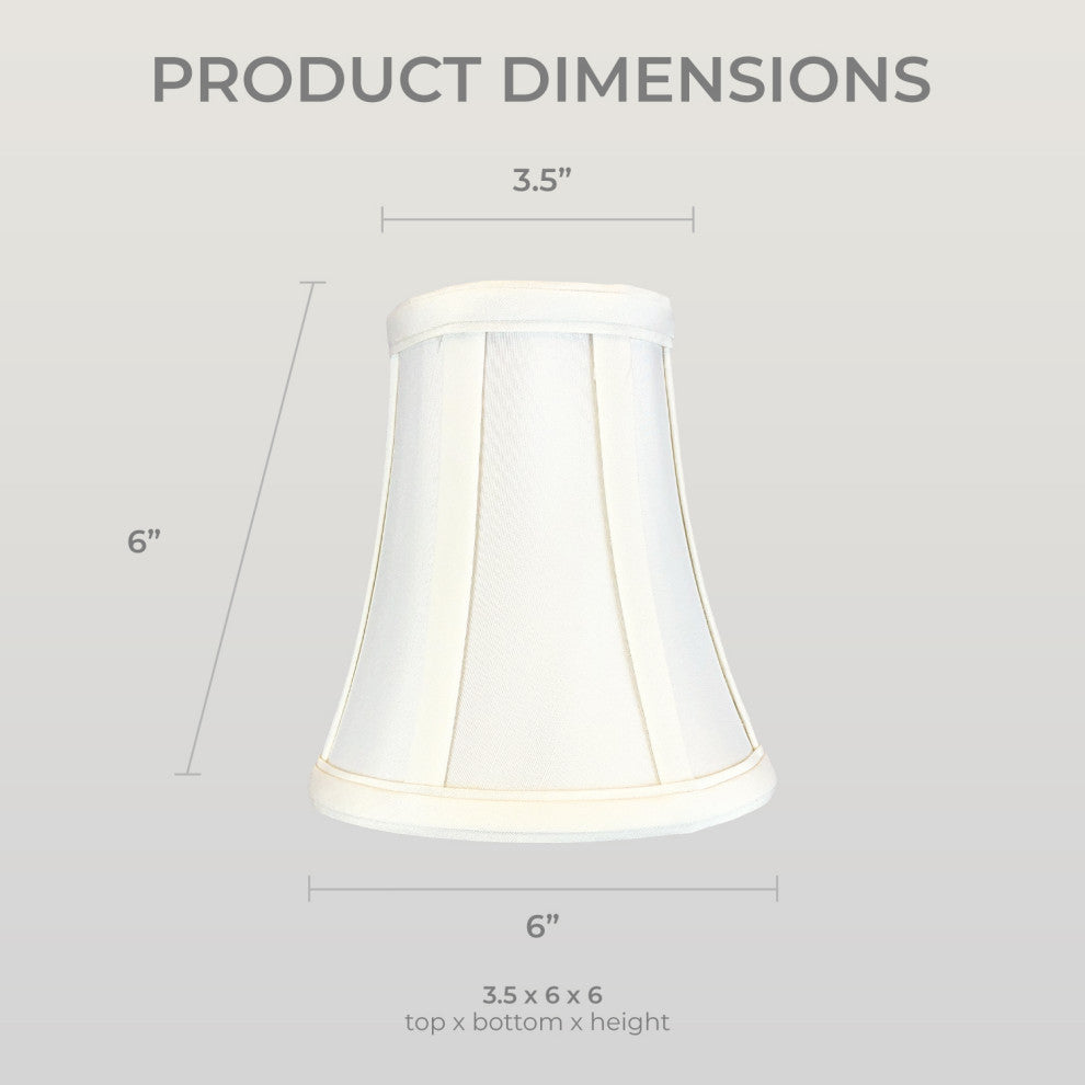 Royal Designs True Bell Basic Lamp Shade, Flame Clip Fitter, White, Single