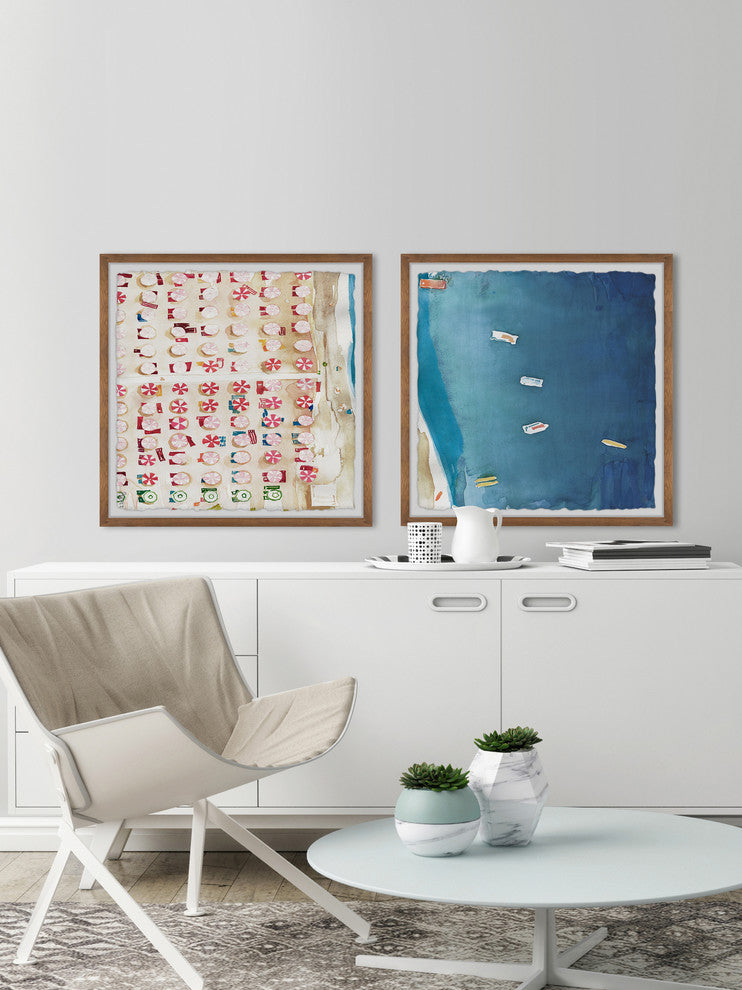Packed Beach III Diptych, 36"x18"