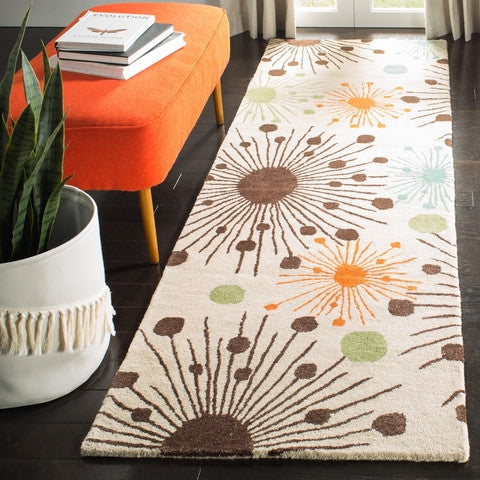 Safavieh Soho Soh747A Rug, Ivory/Multi, 2'6" X 8'0"