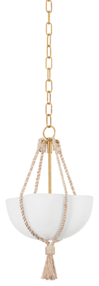 Hudson Valley Lighting Amberley Pendant, Vintage Gold Leaf