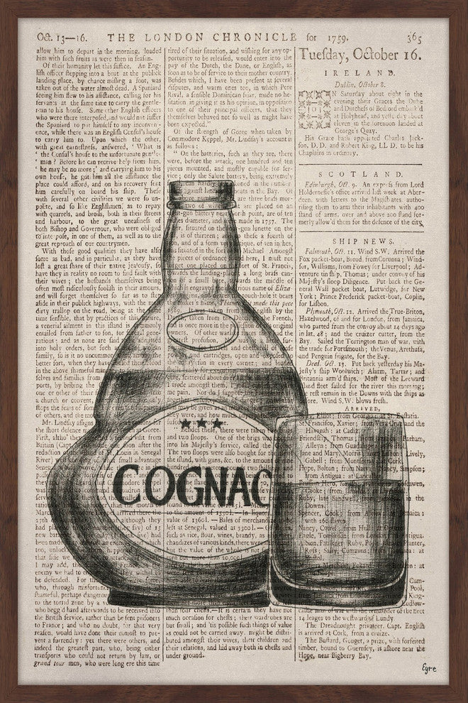 "French Cognac" Framed Painting Print, 20"x30"