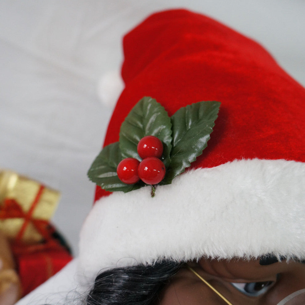 58" African Dancing Santa Claus, Paisley Coat and Prelit Christmas Tree