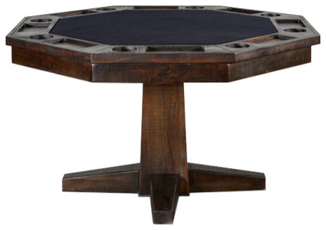 Sunny Designs Homestead Transitional Wood Game & Dining Table in Tobacco Leaf