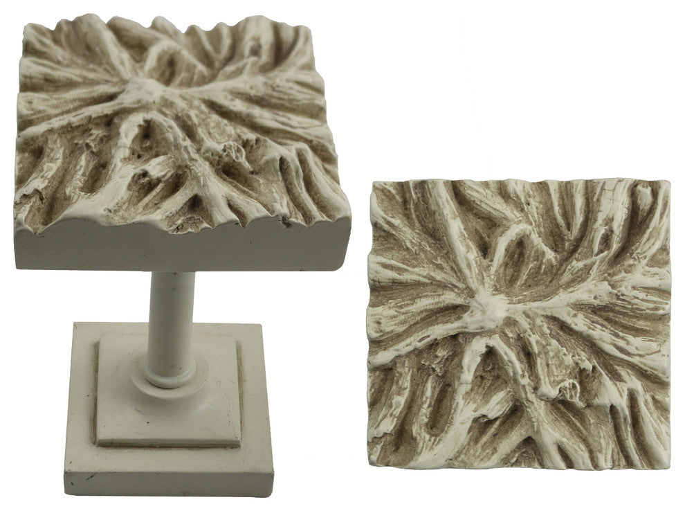 Urbanest Root Medallion Drapery Holdback, Antique Ivory, Set of 2