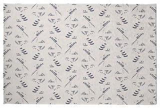 Muted Bongo Rug, Blue, 5'x7'