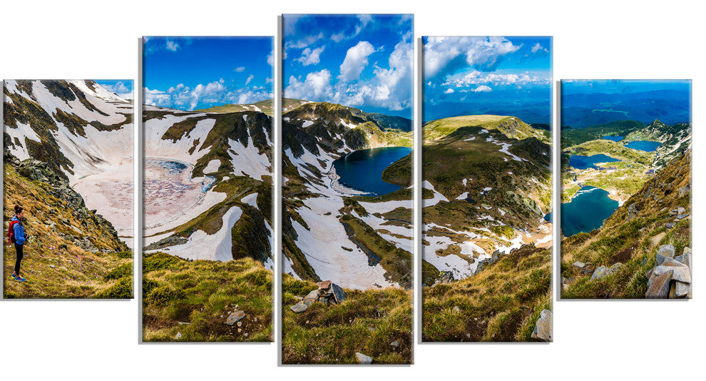 "Clouds Over Seven Rila Lakes" Canvas Print, 5 Panels