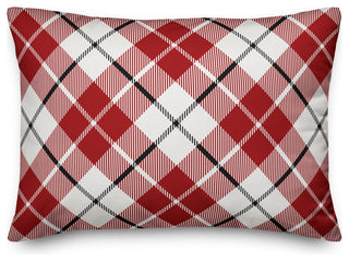 Red Farmhouse Plaid 14"x20" Throw Pillow