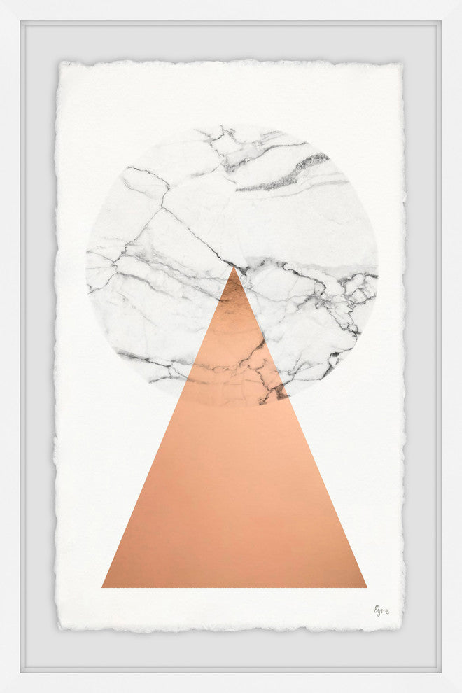 "Marble Effect II" Framed Painting Print, 12"x18"