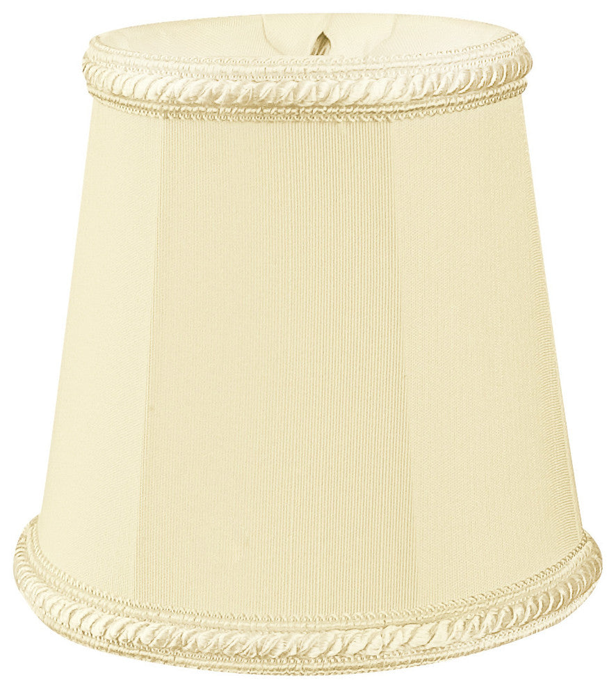 Decorative Trim Deep Empire Chandelier Lampshade Size 5, Eggshell, (6 Pack)