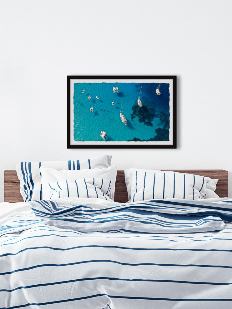 "Anchor Drops" Framed Painting Print, 30x20