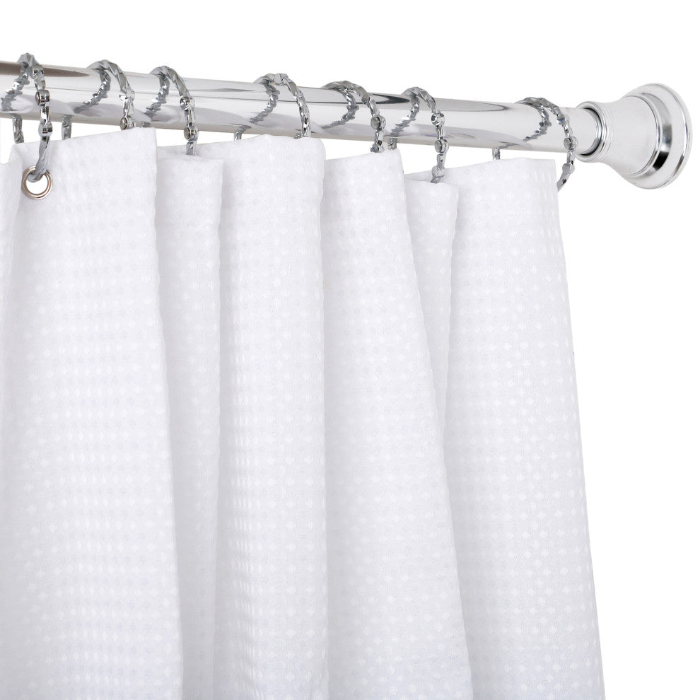 Utopia Alley Shower Hooks - Shower Curtain Rings for Bathroom, Set of 12, Chrome