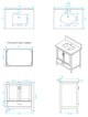Wyndham WCS141430SWHCMUNOMED White Vanity + Carrera Marble Top and Round Sink