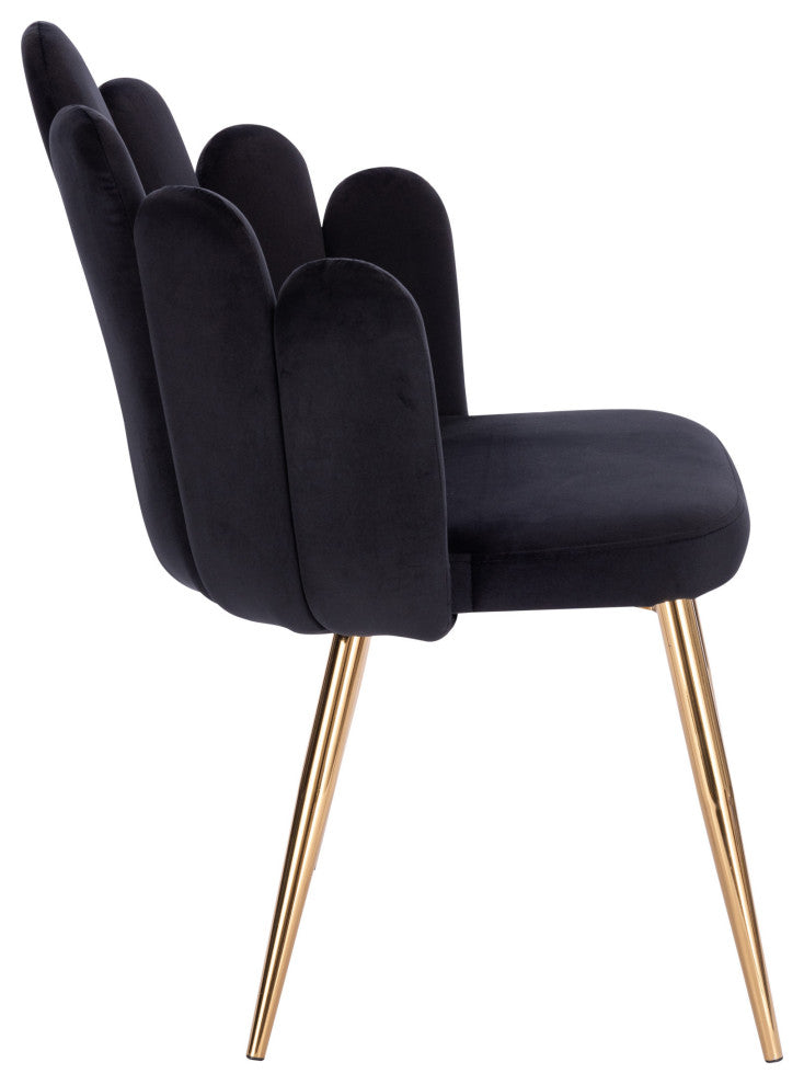 Medley Velvet Dining Chair, Black