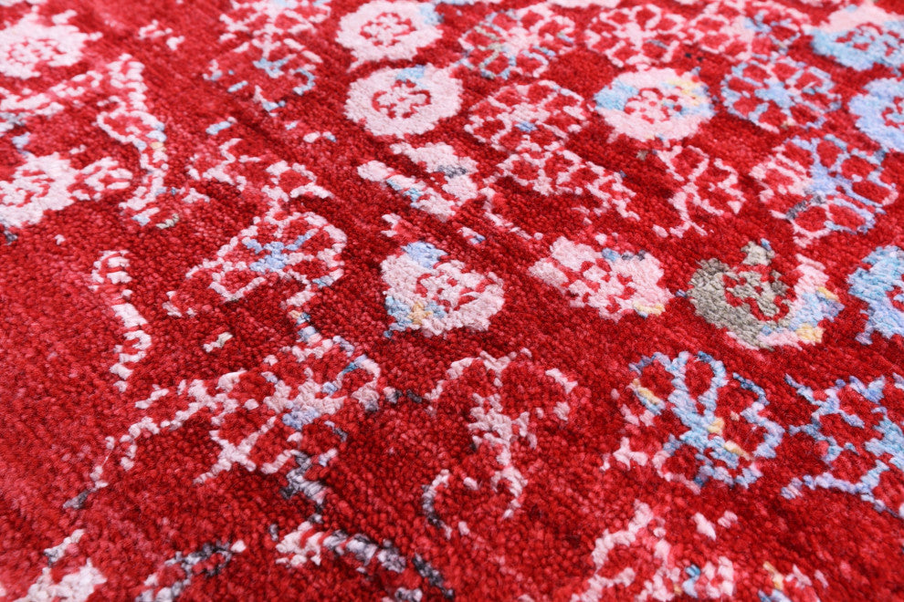 7' 10" X 10' 5" Wool & Silk Modern Handmade Rug - Q14899